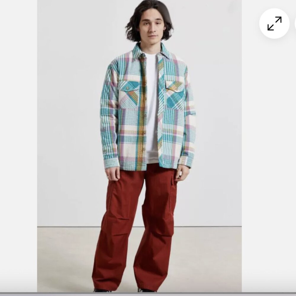 Urban Outfitters Plaid Quilted Jacket | men's medium